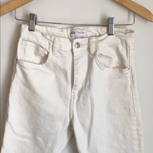 White Zara Straight leg  jeans